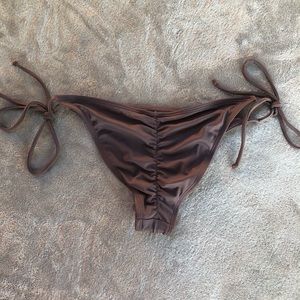 Small Burgundy Scrunchy bikini bottom cheeky
